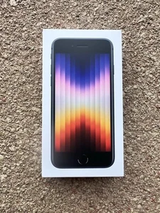 NEW SEALED Verizon Locked Apple iPhone SE3, 64GB, Black Prepaid Smartphone 📱✅ - Picture 1 of 3