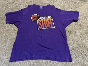 Vintage NBA ‘Inside Stuff’ Champion T Shirt Size 2XL Purple 1990s Basketball VTG - Picture 1 of 4