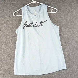 The Nike Tee Dri Fit Women's Tank SZ XSmall Lt. Blue Just Do It - Picture 1 of 9