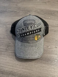 NHL Chicago Blackhawks Multicolor Stanley Cup Champs Talla Única Sombrero Ajustable Por Reebok - Imagen 1 de 5