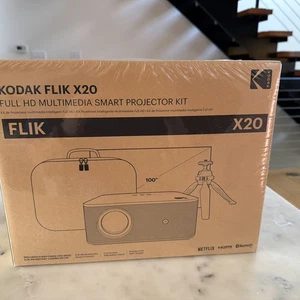 Kodak FLIK X20 Full HD Smart Projector Kit w/100" Screen, Tripod & More (White) - Picture 1 of 4