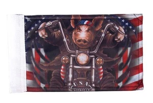 BANDERA DE MOTOCICLETA WILD HOG (6"" X 9") BANDERA DE PULGADAS - Imagen 1 de 1