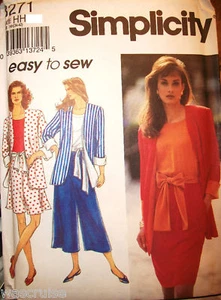 Miss Simplicity 8271 Pattern Jacket Split Pants Top Size 6-8-10-12 UNCUT Vintage - Picture 1 of 2