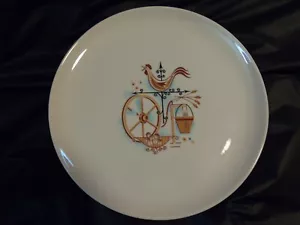 Vintage Taylor Smith & Taylor Rooster Weathervane Round Platter - Picture 1 of 3
