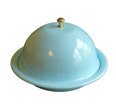 Veneto Enamelware Covered Bowl(s), Blue, high dome lid, new - Image 1 of 3