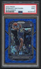 2022-23 Panini Prizm Bennedict Mathurin Rookie 29/49 Blue Choice PSA 9 Mint