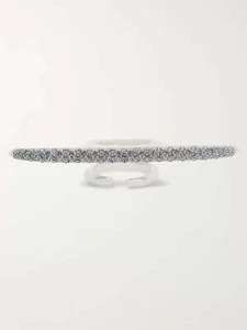 Anillo AMBUSH de metal líquido de plata esterlina barra de cristal de Swarovski con varios dedos Japón - Imagen 1 de 14