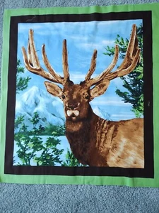 ELK COTTON PANEL  21" X 23" - Picture 1 of 5
