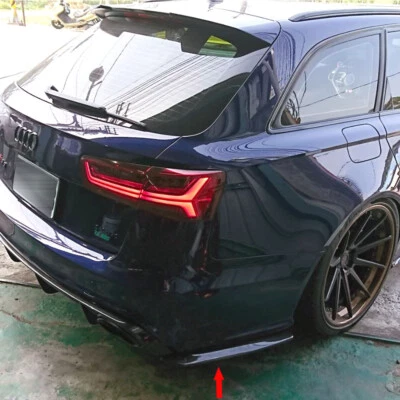 Matte Black For AUDI RS6 C7 5D Avant 2013-2018 Rear Side Splitter Lip Spoiler Foto 1 de 4