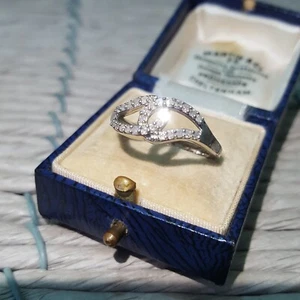 925 Sterling Silver Ring, Natural Diamonds Ring, 0.130ct, Size O US 7.25 - Picture 1 of 7