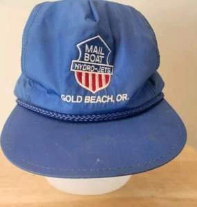Vintage Nylon YUPOONG Mail Boat Hydro Jet Hat. Gold Beach Oregon - Picture 1 of 3