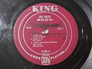 Earl Bostic And His Alto Sax FAIR Grade Original KING 295-64 10" LP Record 1951 - Picture 1 of 2