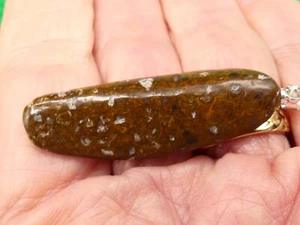 Schöner Dinosaurier Knochen Halskette Anhänger 37 cts. - Bild 1 von 5