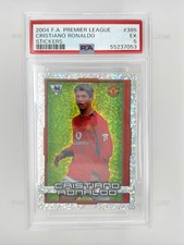 2004 F.A. PREMIER LEAGUE STICKERS CRISTIANO RONALDO #385 RC ROOKIE PSA 5