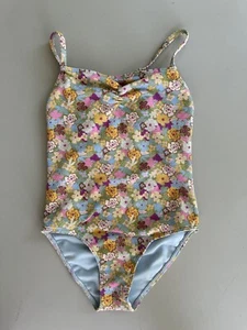 EUC Roxy Girl Nostalgic Seaside Flowered One Piece Swimsuit Swimwear Girls 8 - Picture 1 of 4