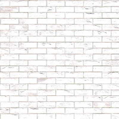 MINIATURE DOLLHOUSE 1:12 SCALE EMBOSSED WHITE BRICK STRETCHER BOND - DIY794A - Image 1 of 2