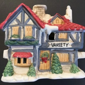 The Porcelain candle holder collection Variety store Christmas Winter Tea light - Picture 1 of 12