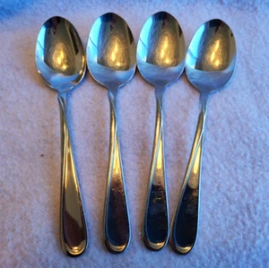 4 Oneida Flight / Reliance 6.75" Glossy Stainless Tablespoons / Soup See Pics - Picture 1 of 3