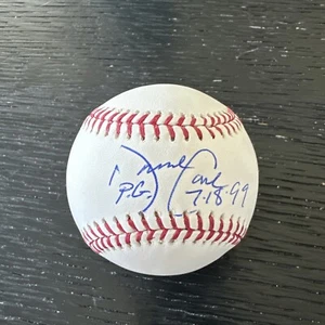 David Cone Signed AL Baseball Yankees Autographed Inscription P.G 7.18.99 JSA - Picture 1 of 2