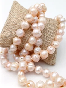 COLLANA LUNGA PERLE D'ACQUA DOLCE - ROSA TENUE - Imagen 1 de 9