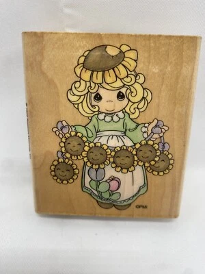 Резиновый штамп Precious Moments ALWAYS SHINE Sunflower Girl UV011 Stampendous - Изображение 1 из 3