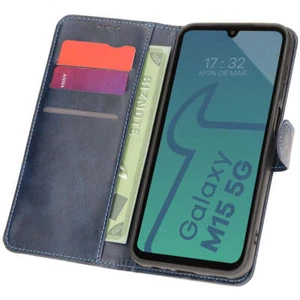 Etui na telefon komórkowy do Galaxy M15 5G Bizon Case Cover Futeral Pokrowiec Etui Granatowe - Zdjęcie 1 z 5