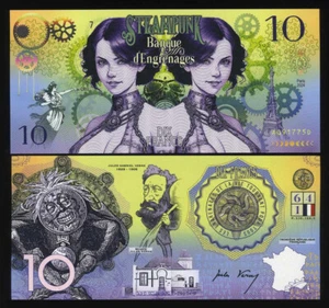 Steampunk, Francia, 10 franchi, polimero fantasy, 2024 immaginativo F - Foto 1 di 1