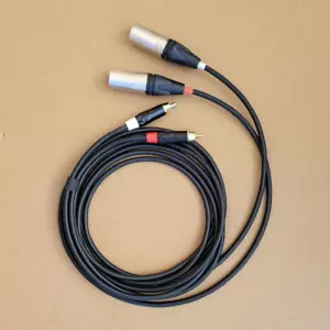 Cable Mogami 2552 de 20 pies doble Neutrik XLR macho 3 pines a RCA macho sonido de audio profesional - Imagen 1 de 6