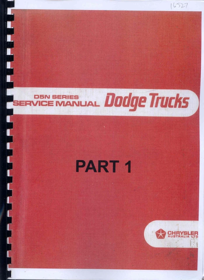 Dodge D5N serie 200 300 400 500 600 700 700T 1974 manual de taller Foto 1 de 1