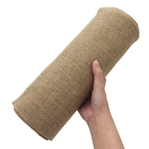 12" Natural Burlap Fabric Roll 10 Yards Jute Ribbon for Gift Wrapping Craft P... - Picture 1 of 5