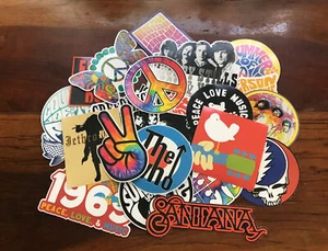 Woodstock Music Festival sticker Lot pack - Credence Clearwater Janis Joplin Who - Imagen 1 de 5
