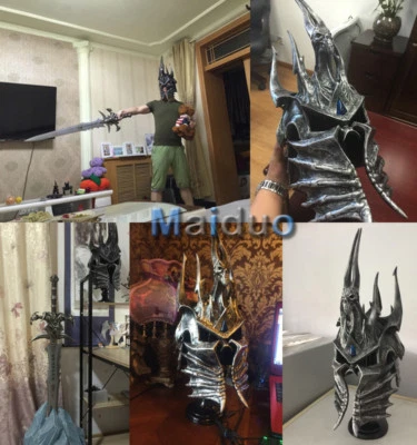 WOW Rey Exánime El timón de la dominación Arthas 1:1 Casco Cosplay Polystone Regalo Foto 1 de 4