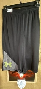 Under Armour loose YXL boys black basketball short pockets stretch drawstring el - Picture 1 of 5