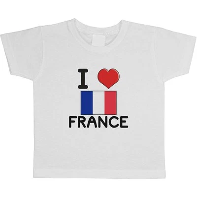 AZEEDA "I Love France" Kinder / Kinder T-Shirts Baumwolle (TS032489)