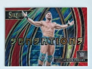 2024 Panini Select WWE Sensations Austin Theory 37/149 Red Wave #14 A-Town Down - Picture 1 of 3