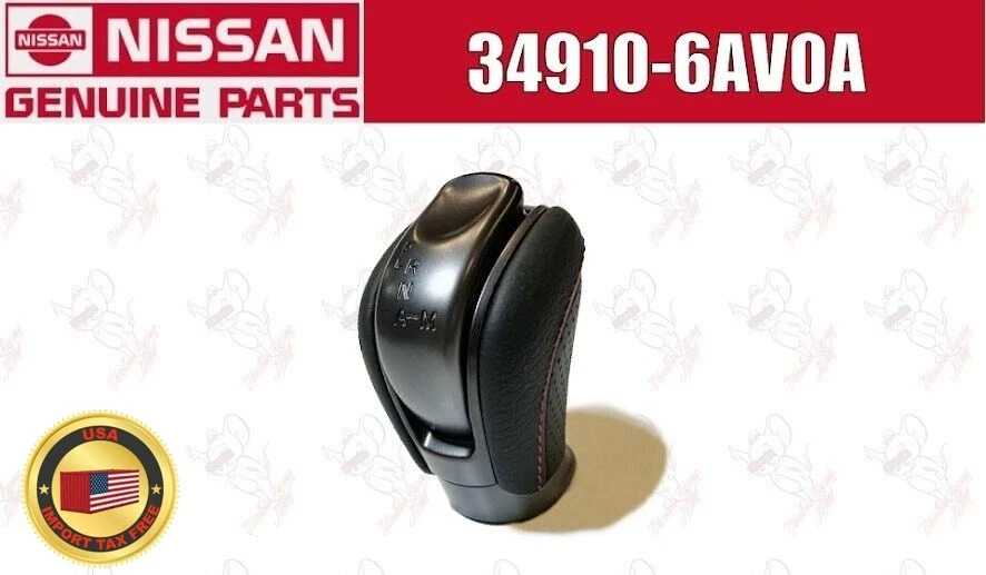 Nissan Genuino R35 GT-R GTR EDICIÓN NEGRA Perilla de Cambio Puntada Roja 34910-6AV0A OEM Foto 1 de 4