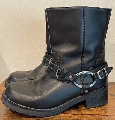 Harley-Davidson Women's Christa Black Harness Boots 85298 Size 9 Biker NO BOX - Image 1 of 4