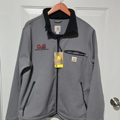 Carhartt Jacket Mens L Gray Crowley Lined Rugged Flex 101299 Work Winter - Image 1 of 4