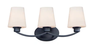 Maxim Shelter 3-Light Bathroom Vanity Light in Black - Picture 1 of 1