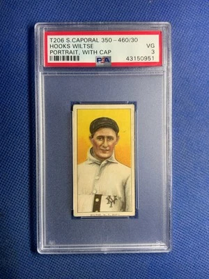 1909-11 T206 Ganchos Retrato Wiltse con Tapa Sweet Caporal 350-460/25 PSA 3 Gigantes Foto 1 de 2