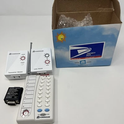 Powerhouse Interface X-10 Smart Home Remote HR12A Transceiver TM751 Lamp LM465 - Image 1 of 4