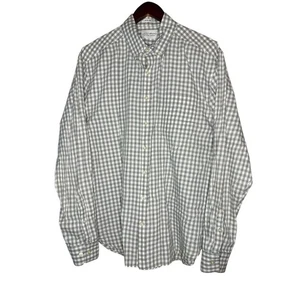 Lucky Brand Men's White Label Fit Light Gray Plaid Button Up Size XL  - Foto 1 di 3