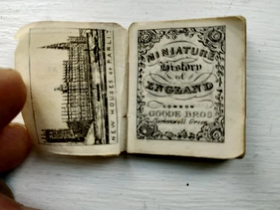 Goodes Miniature History Of England, Kings  Queens , just over 1", 1840/50s - Image 1 of 4