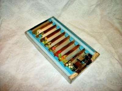 Vintage Mirror Glass Place Card Holders Chrome Tole Flowers Reusable Cottagecore - Image 1 of 4