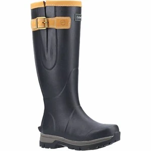 Cotswold Stratus Black Unisex Rubber Wellingtons - Picture 1 of 4