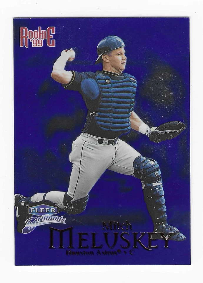 1999 Fleer Brilliants Blue Mitch Meluskey Houston Astros Baseball Card #148B RC - Image 1 of 2