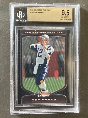 Bowman Chrome Tom Brady Patriots 2009 gema como nueva BGS 9,5 Foto 1 de 2
