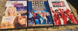 HANNAH MONTANA/ HIGH SCHOOL MUSICAL/ HIGH SCHOOL MUSICAL 3 (3 DVD LOT) *VG* - Picture 1 of 1