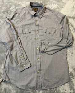 Men's Northwest Territory Pearl Snap Long Sleeve Gray Shirt - XLarge  Tall - Picture 1 of 5