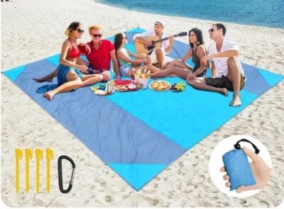 Stranddecke 210x200cm Wasserdicht & Sanddicht für perfekte Outdoor Abenteuer NEU - Bild 1 von 4
